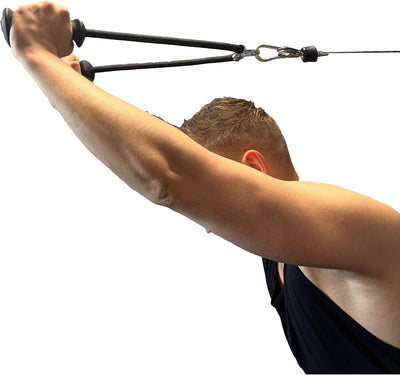 MuscleForge® Ergonomisches Trizepsseil, Trizepsgriff Seil für Latzug, Seilzug, Kraftstation, Griff f