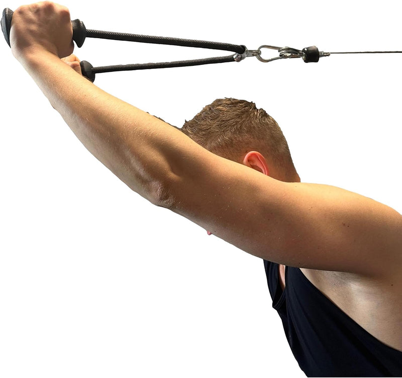MuscleForge® Ergonomisches Trizepsseil, Trizepsgriff Seil für Latzug, Seilzug, Kraftstation, Griff f