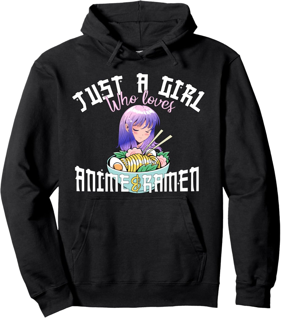 Anime Girl Shirt Nur ein Mädchen, das Anime und Ramen liebt Pullover Hoodie