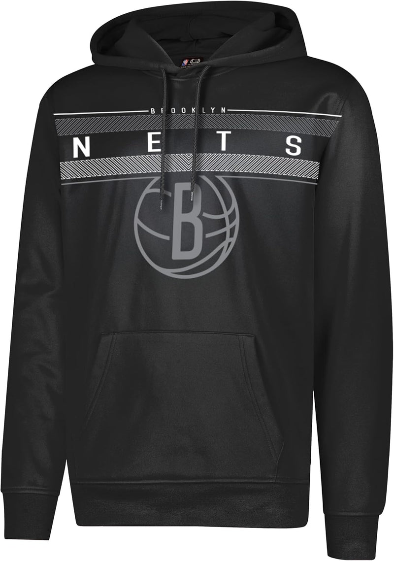 NBA Herren Fleece Hoodie Pullover Sweatshirt Poly Midtown, Herren, Midtown Hoodie M Schwarz, M Schwa