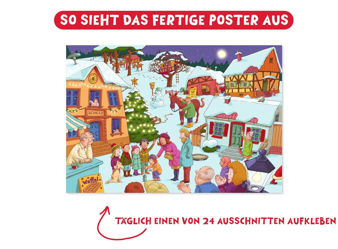 Geheimnisvolle Weihnachtspost: Adventskalender mit Poster (Adventskalender mit Geschichten für Kinde