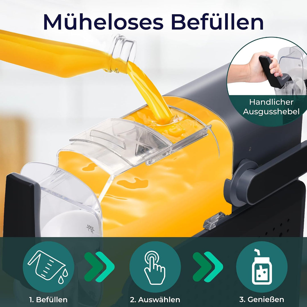 KLAMER Slush Maschine, mit 5 voreingestellten Programmen: Slushie, Cocktail, Milchshake, Frappé, Wei
