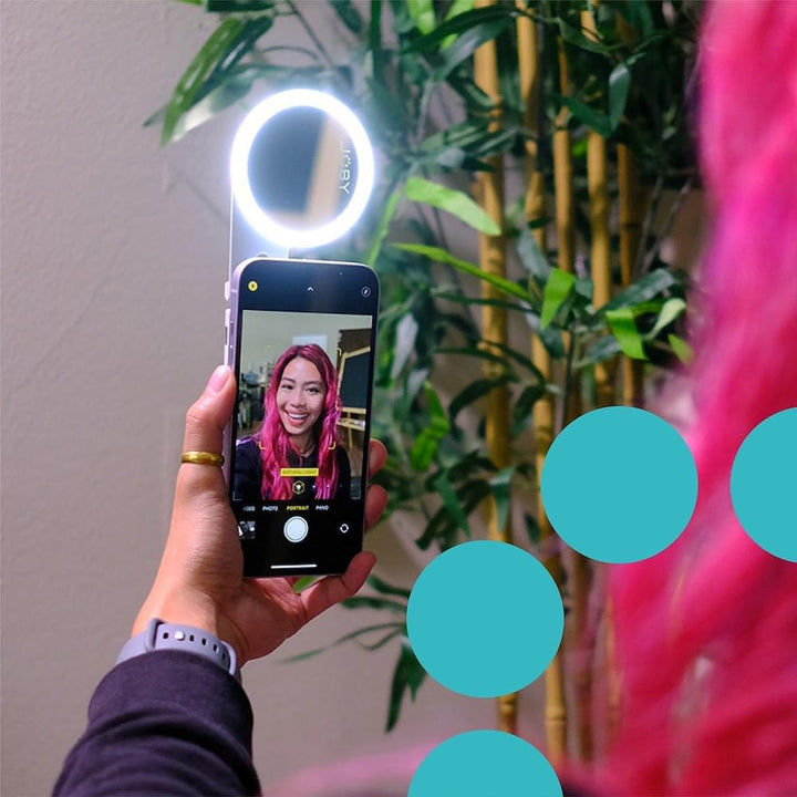 JOBY Beamo Ringlicht, Kompatibel mit MagSafe, LED Ringlicht, Mit Jedem Smartphone Nutzbar Dank des M