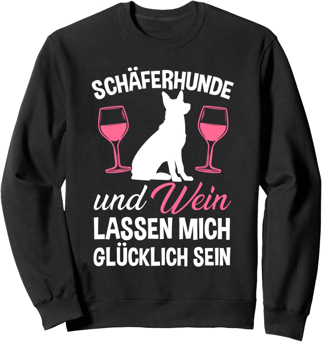 Schäferhund und Wein Sweatshirt