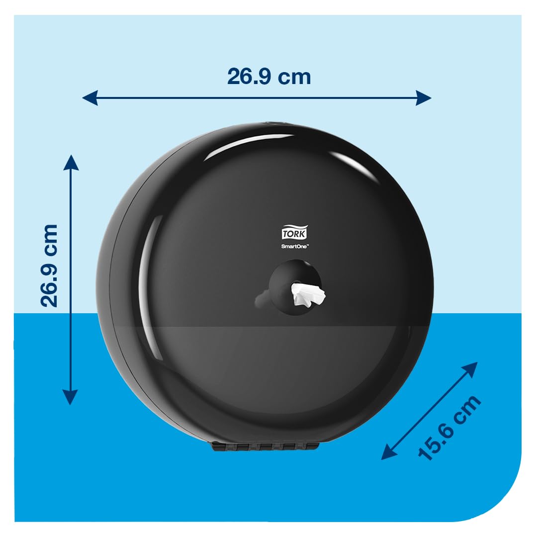 Tork SmartOne® Spender für Toilettenpapier Schwarz T8, Hohe Kapazität, Elevation Linie, 680008 Nachf