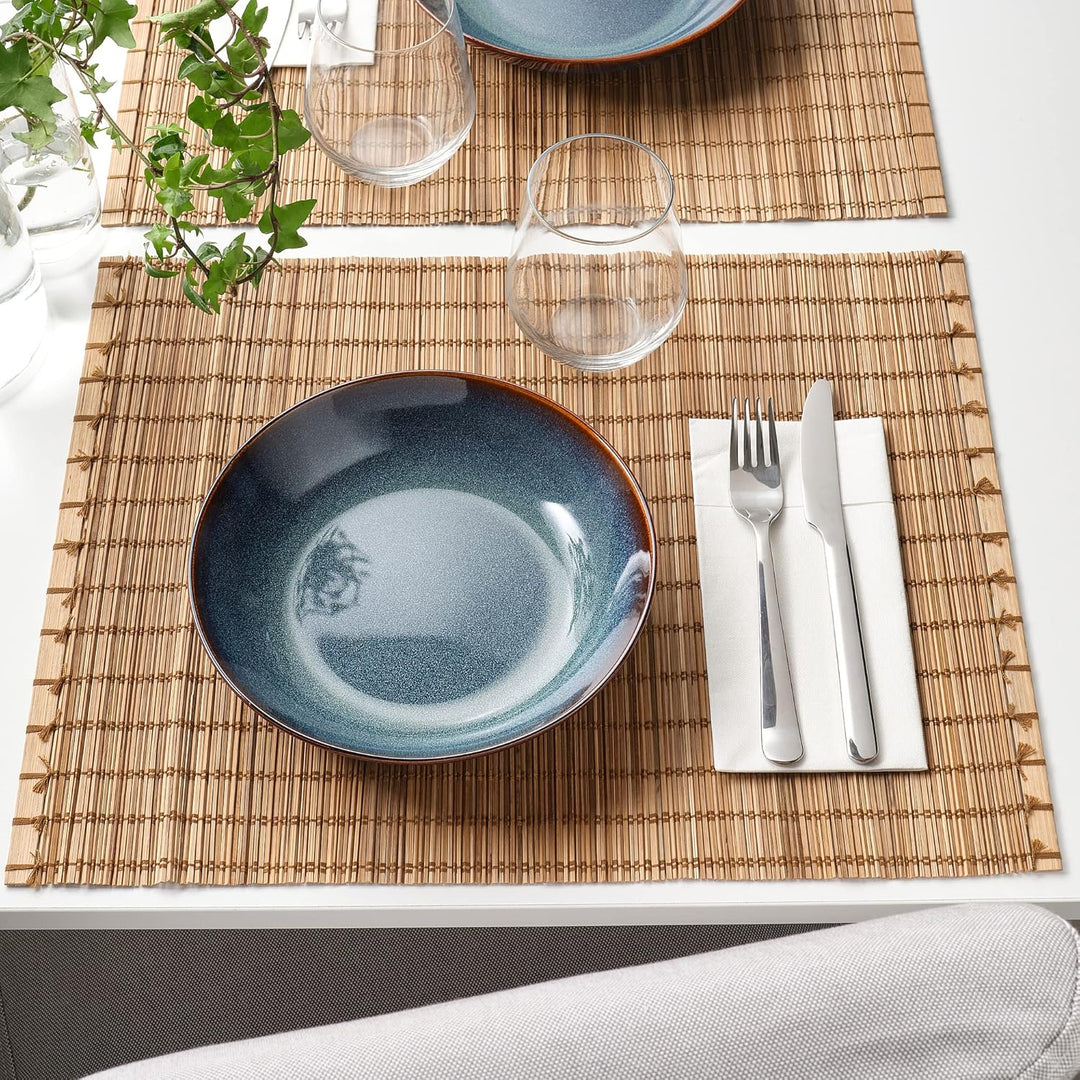 Ikea DISHWARE_PLATE, rund, tief, 21 cm, blau, nur Handwäsche, Schweden
