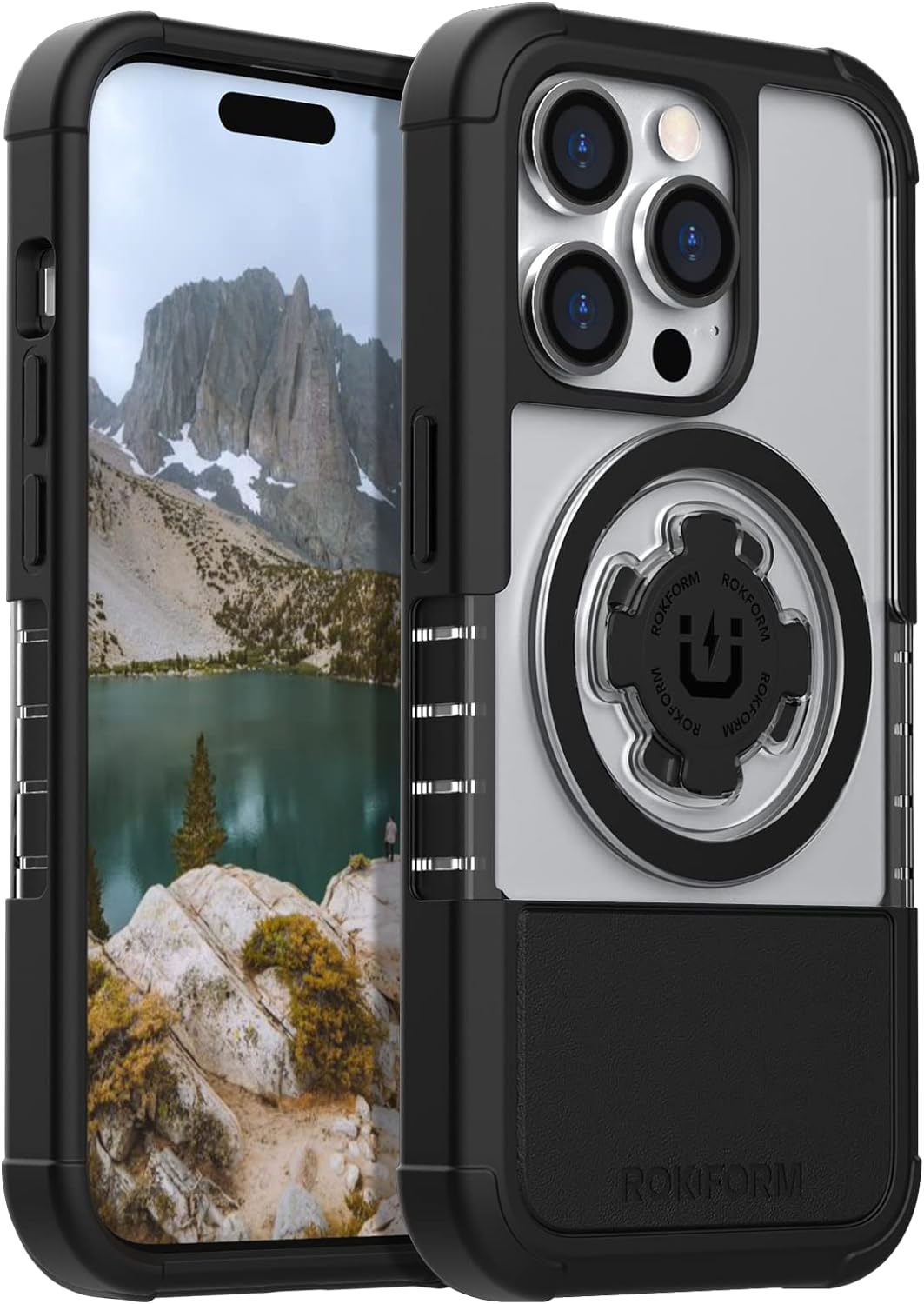 Rokform - iPhone 14 Pro Hülle, Crystal Series, magnetisch + MagSafe kompatibel, klare Apple Hülle, i