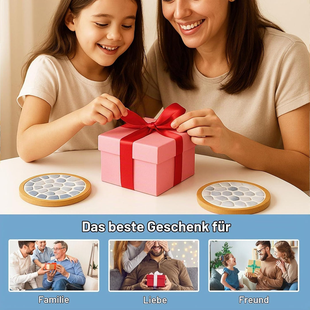 DINGSEN Mosaik-Set, inklusive Mosaikkleber und Fugenmasse, Applikator, Handschuhe, perfekt für Heimd