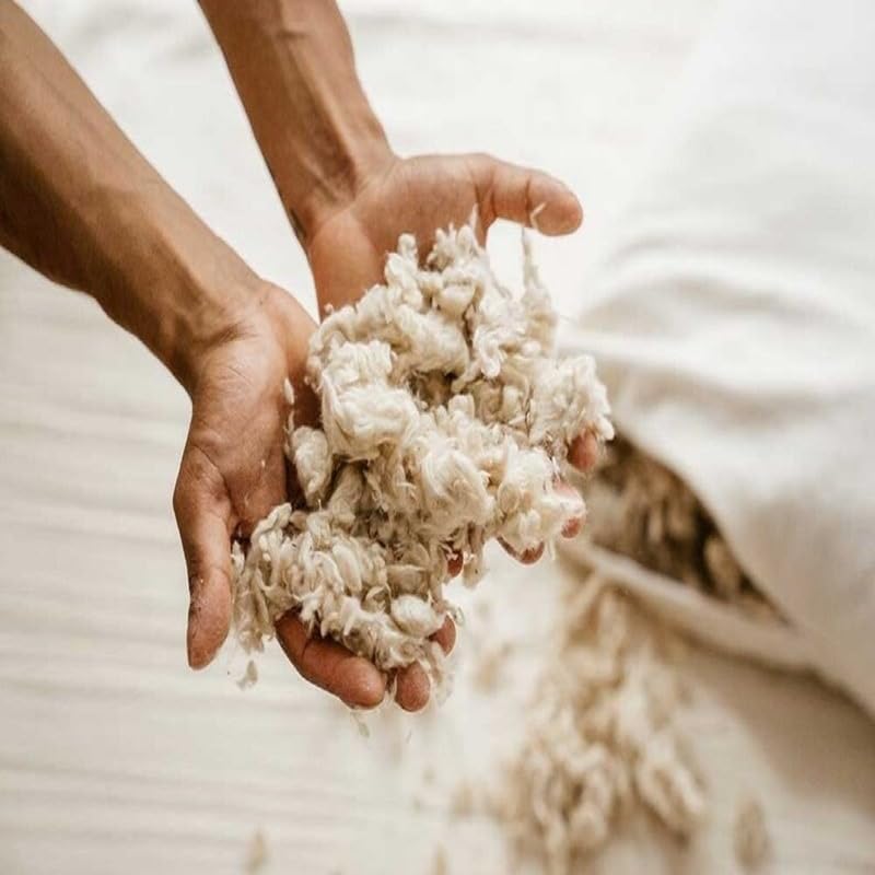 Yoga-Bolster, zylindrisch, Baumwolle und Kapok, Bio, 65 x 21 cm Orange / Safran, Orange / Safran