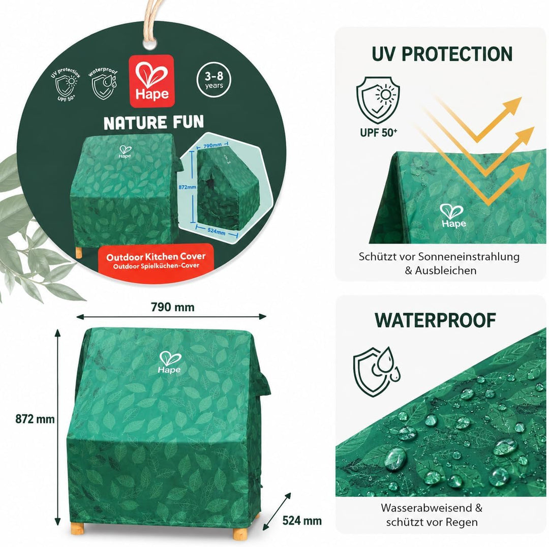 Hape Nature Fun Outdoor Spielküche Schutzabdeckung Cover für E3193 und weitere Matschküchen
