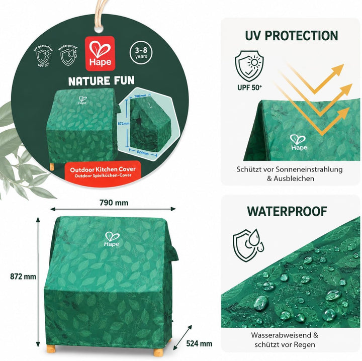 Hape Nature Fun Outdoor Spielküche Schutzabdeckung Cover für E3193 und weitere Matschküchen