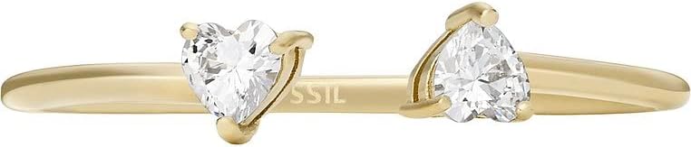 FOSSIL Damenring Sadie Tokens Of Affection Gold-Tone Edelstahl Toi Et Moi, JF04359710
