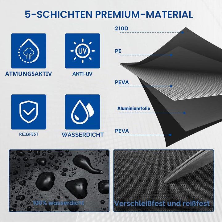 wasserdichte Autoabdeckung für VW Beetle 1960-2023, 210D Allwetter-Vollständige Autoabdeckung mit Re