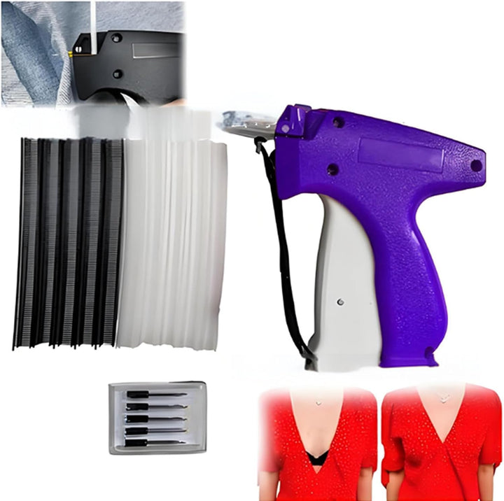 Quick Clothing Fixer Kleidung Quilt Tacker Mini Stitch Saum Gun Micro Tagging Tool (Lila)