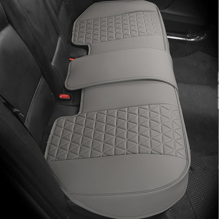 Black Panther PU-Leder Sitzauflage Rückbank Auto, passend für 90% Aller 4-türigen Autos, dreieckig g