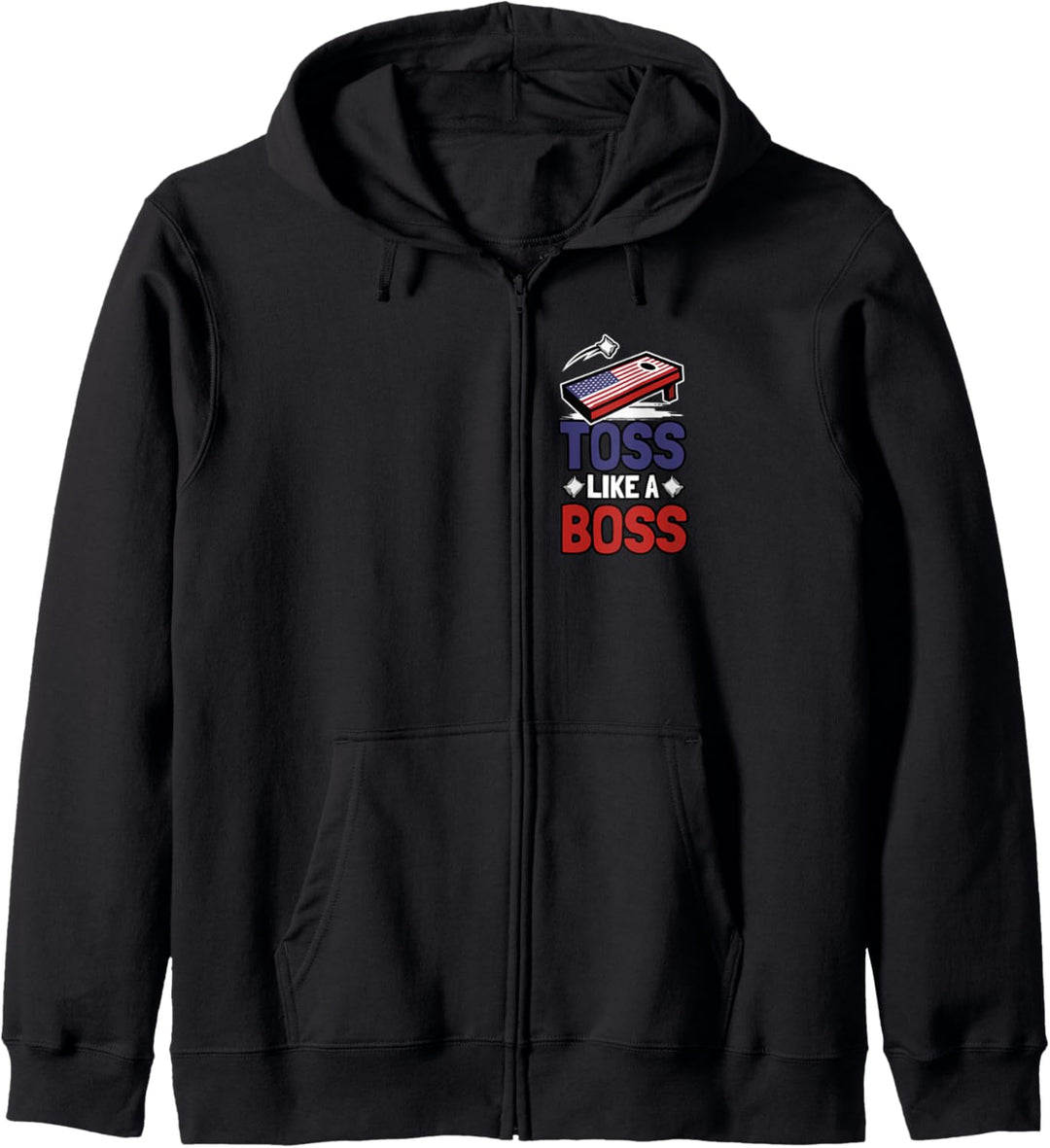 Toss Like A Boss Cornhole Sitzsack für Damen und Herren Kapuzenjacke