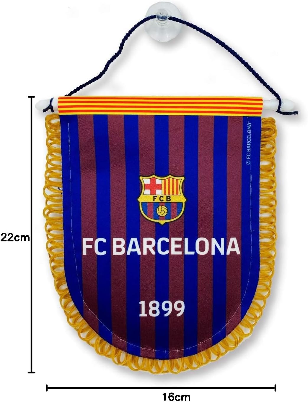 Grosser Wimpel FC Barcelona Nr. 2 - Lizenzprodukt - Masse 22 x 16 cm - 100 % Aclilico