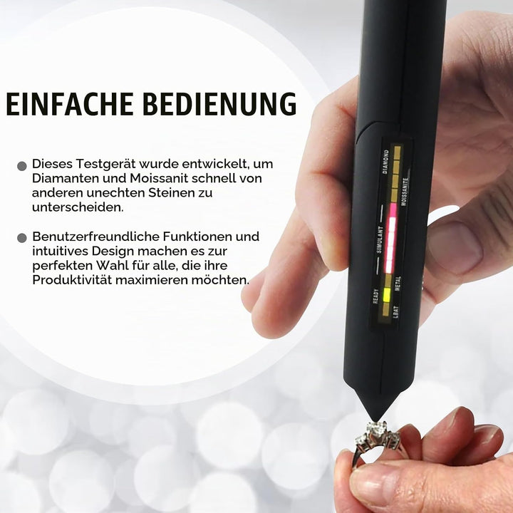 Nagelneue hohe Genauigkeit Berufsjuwelierediamant Moissanit Prüfer Edelstein 2pt Juwel Stein Combo E