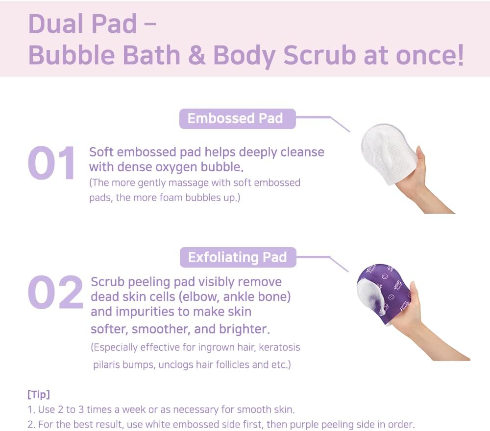 TOI:L Gentle Touch Bubble Peeling-Körperpad, Körperpeeling, Peelinghandschuh für den Körper, Peeling