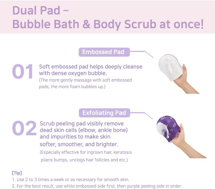 TOI:L Gentle Touch Bubble Peeling-Körperpad, Körperpeeling, Peelinghandschuh für den Körper, Peeling