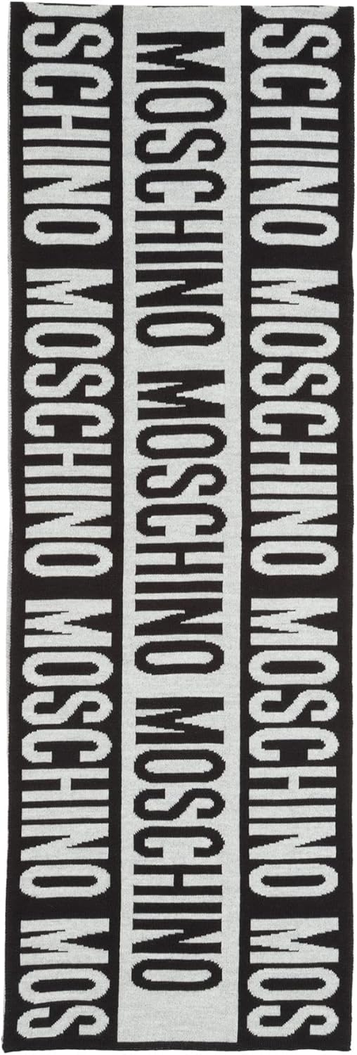 Moschino herren Wollschal black - grey