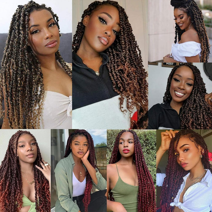 Xtrend 3er-Pack vorgetrennter afro-gedrehter Haarverlängerungen für natürliche Marley Twist Faux Dre
