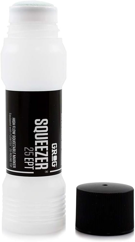 Grog Action Pack Death Black - Street Ink Refill 200ml + 25mm Empty Squeezer + Montana Pocket Marker
