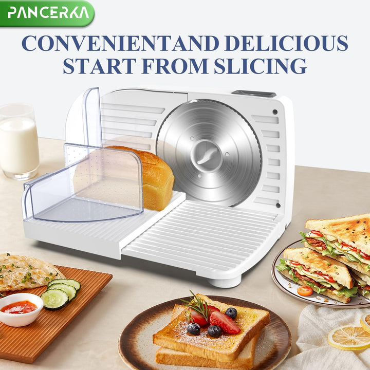 1PC Meat Slicer, 200W Electric Deli Food Slicer, 0-15mm Adjustable Thickness, Suitable for Home and