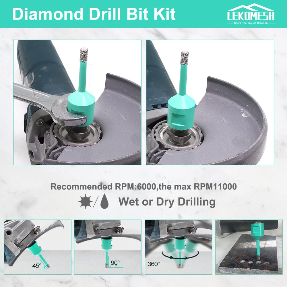 M14 Fliesenbohrer Diamant Bohrkrone - 20/35/50/68mm Diamantbohrer Bohrkrone Lochsäge Für Porzellan K