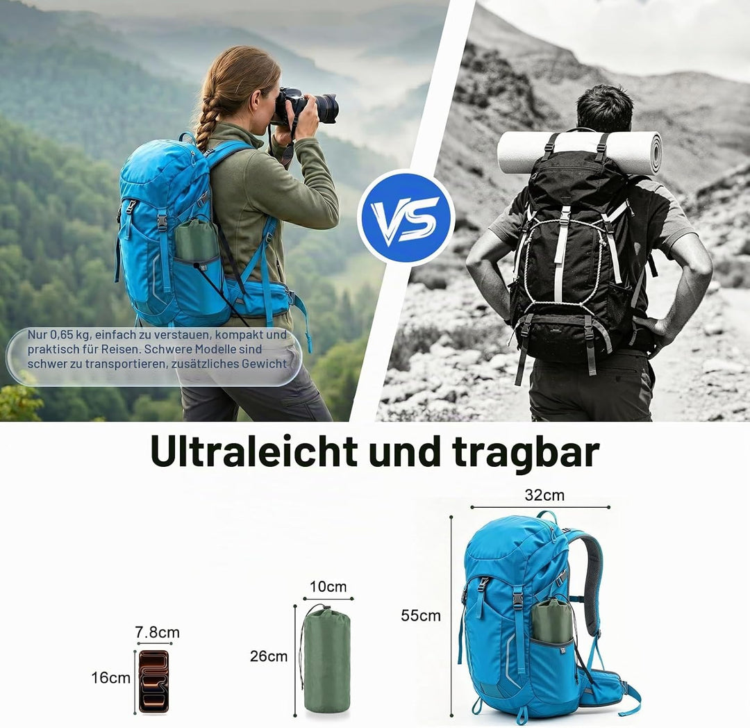 AMZBOSS Isomatte Selbstaufblasend Ultraleicht, Isomatte Camping mit Fusspumpe &amp; Kissen, Selbstaufbla