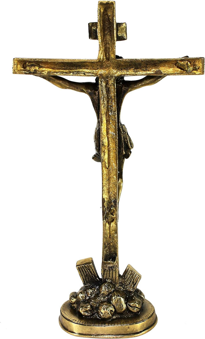 eSplanade Jesus-Kreuz, Messing, antikes Finish, 30,5 cm 12" Jesus Cross, 12" Jesus Cross