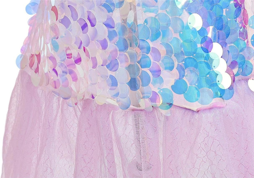Lito Angels Prinzessin Meerjungfrau Kostüm Kleid Verkleidung mit Zubehör für Kinder Grösse 3 bis 10