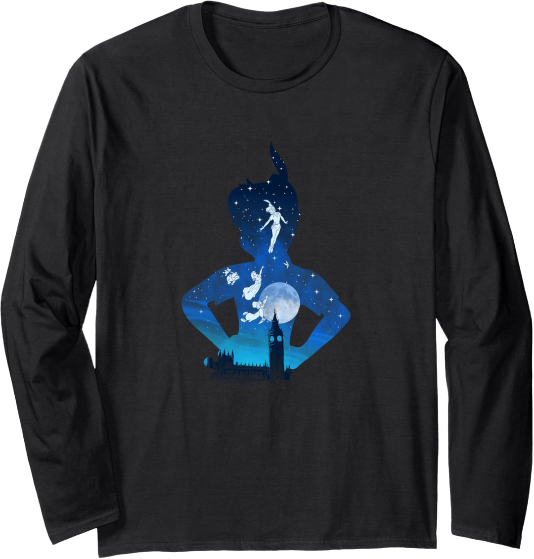 Disney Peter Pan London Flight Silhouette Langarmshirt