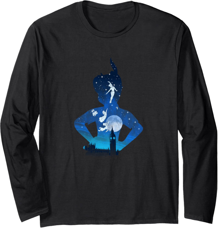 Disney Peter Pan London Flight Silhouette Langarmshirt