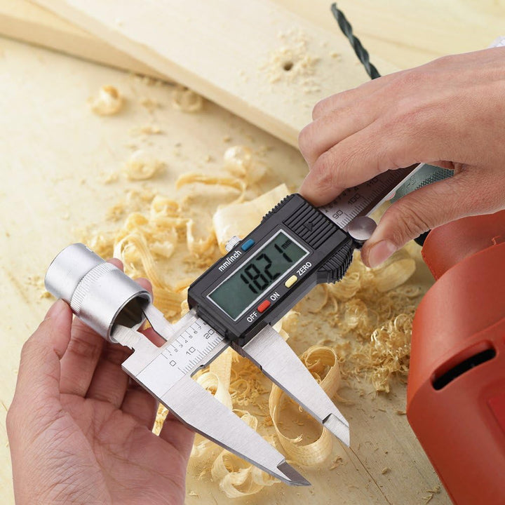Digitaler LCD Elektronische Messschieber Noniusschieber Schieblehre Mikrometer mit LCD Bildschirm fü