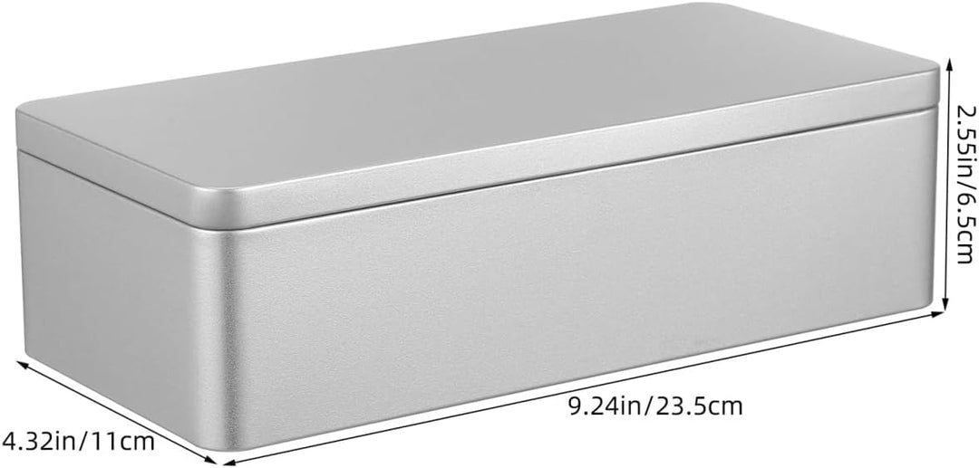 Angoily Rechteckige Leere Blechdose Mit Deckel Aufbewahrungsbox Weissblech Rechteckige Keksdose 23,5