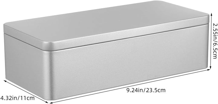 Angoily Rechteckige Leere Blechdose Mit Deckel Aufbewahrungsbox Weissblech Rechteckige Keksdose 23,5