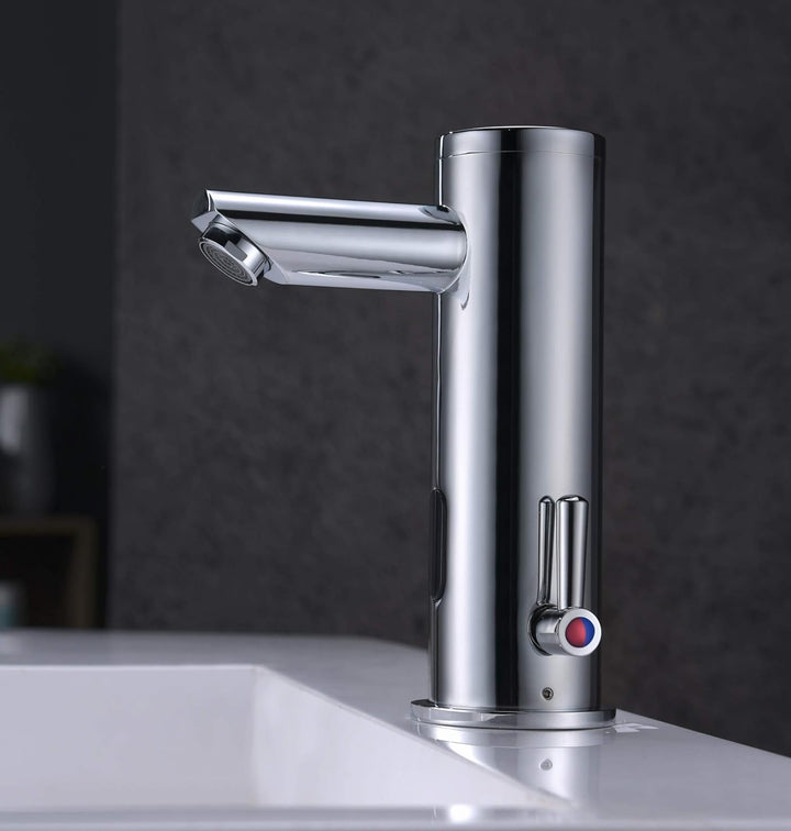 Gangang Infrarot Wasserhahn Bad mit Sensor Automatik Berührungsloser Waschtischarmatur Induktion Bad