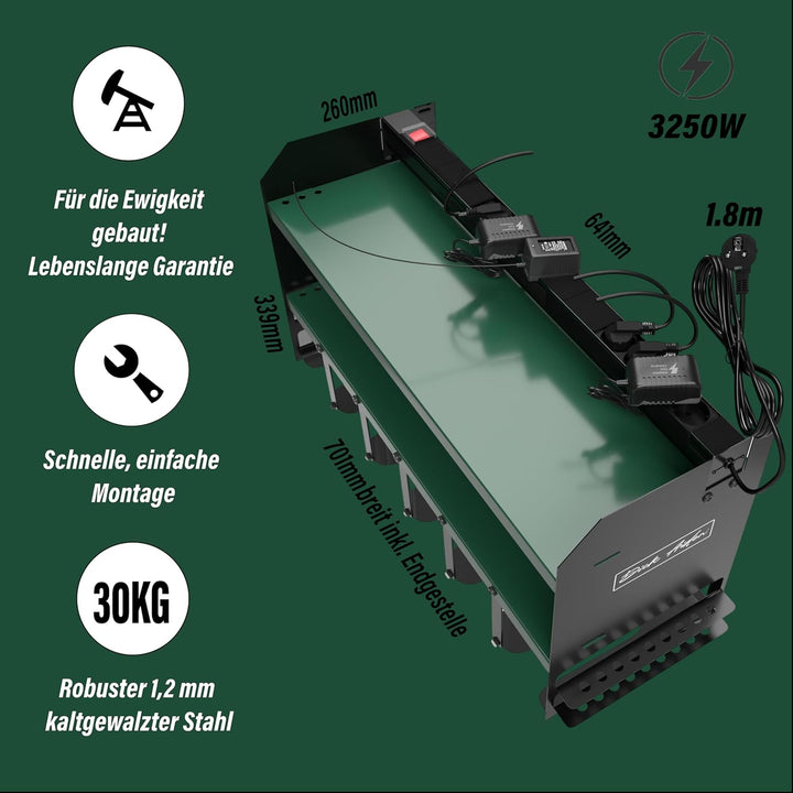 Elektrowerkzeug-Organizer mit Steckdosenleiste & Ladestation, Schwerlast-Werkzeughalter für Werkstat