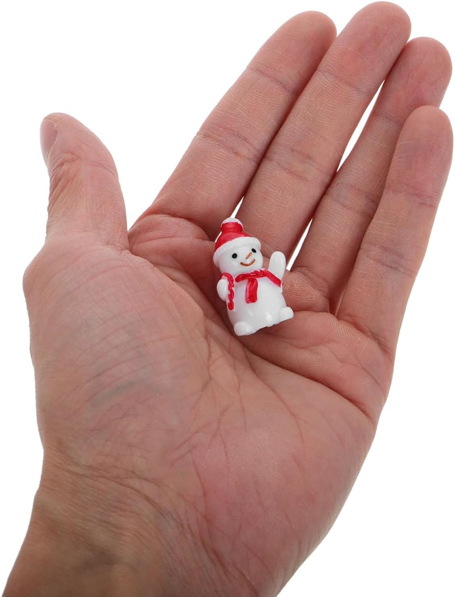 Gadpiparty 10pcs Kleine Figuren FüR Schneekugel, Mini Weihnachtsfiguren, DIY Dekoration Mikro-Landsc
