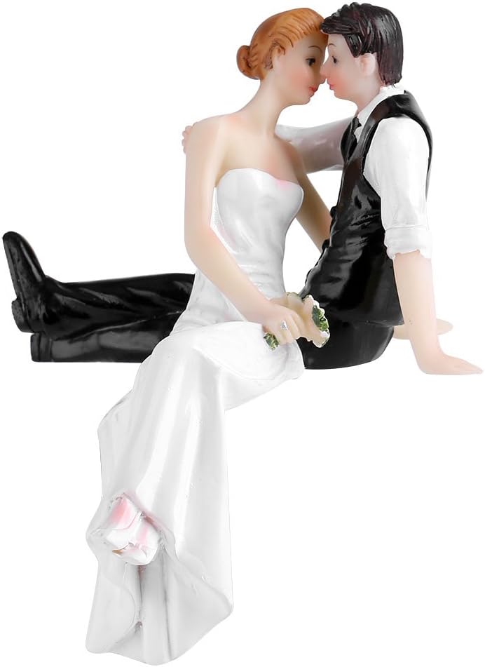 Brautpaar Liebespaar Figuren, Hochzeitstorte Figuren, Paar Braut und Bräutigam Harz Figur Lustige De