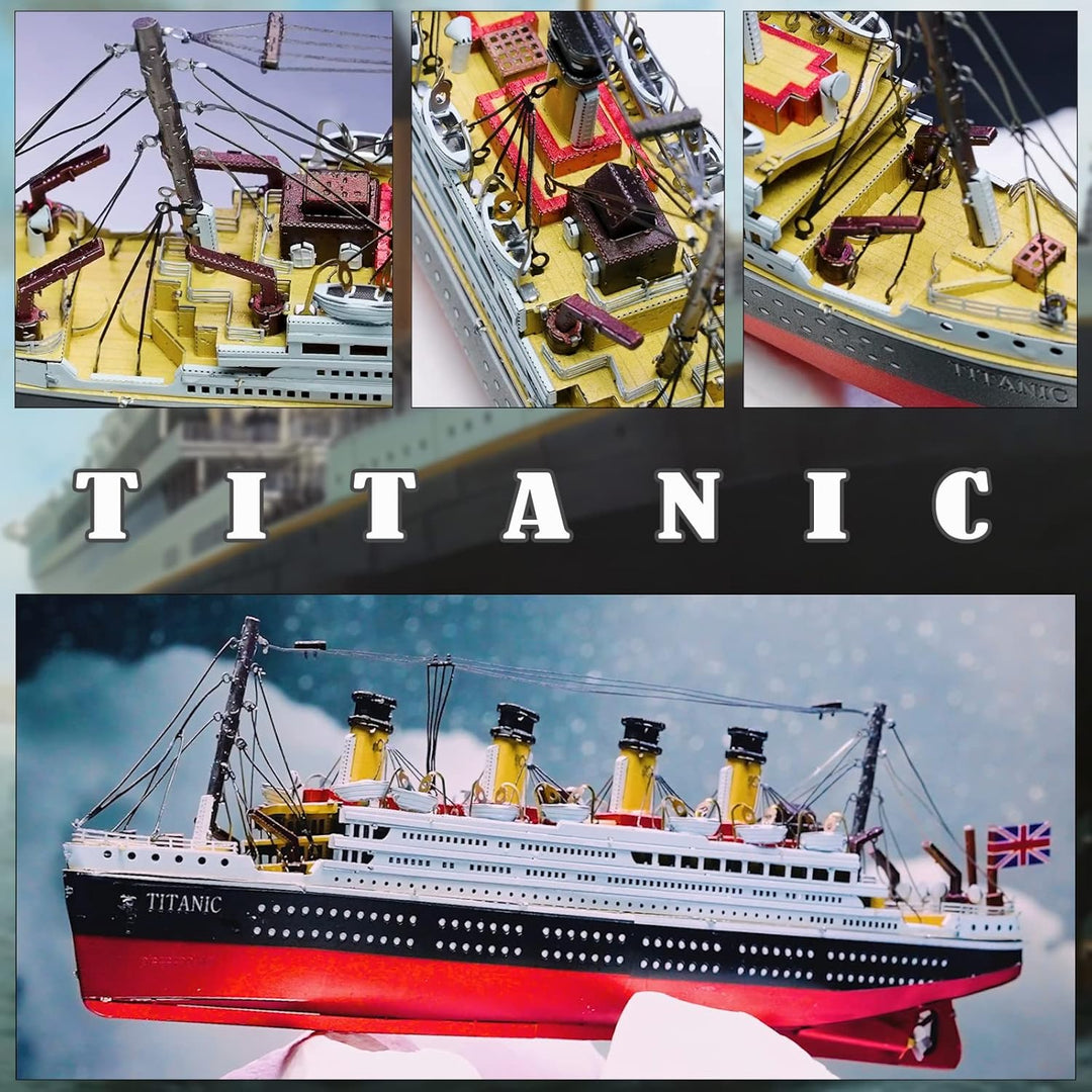 Piececool 3D Puzzle Metall, Titanic für Modellbausatz Erwachsene, 3D-Puzzles zu Bauen, BAU, Bastel-K