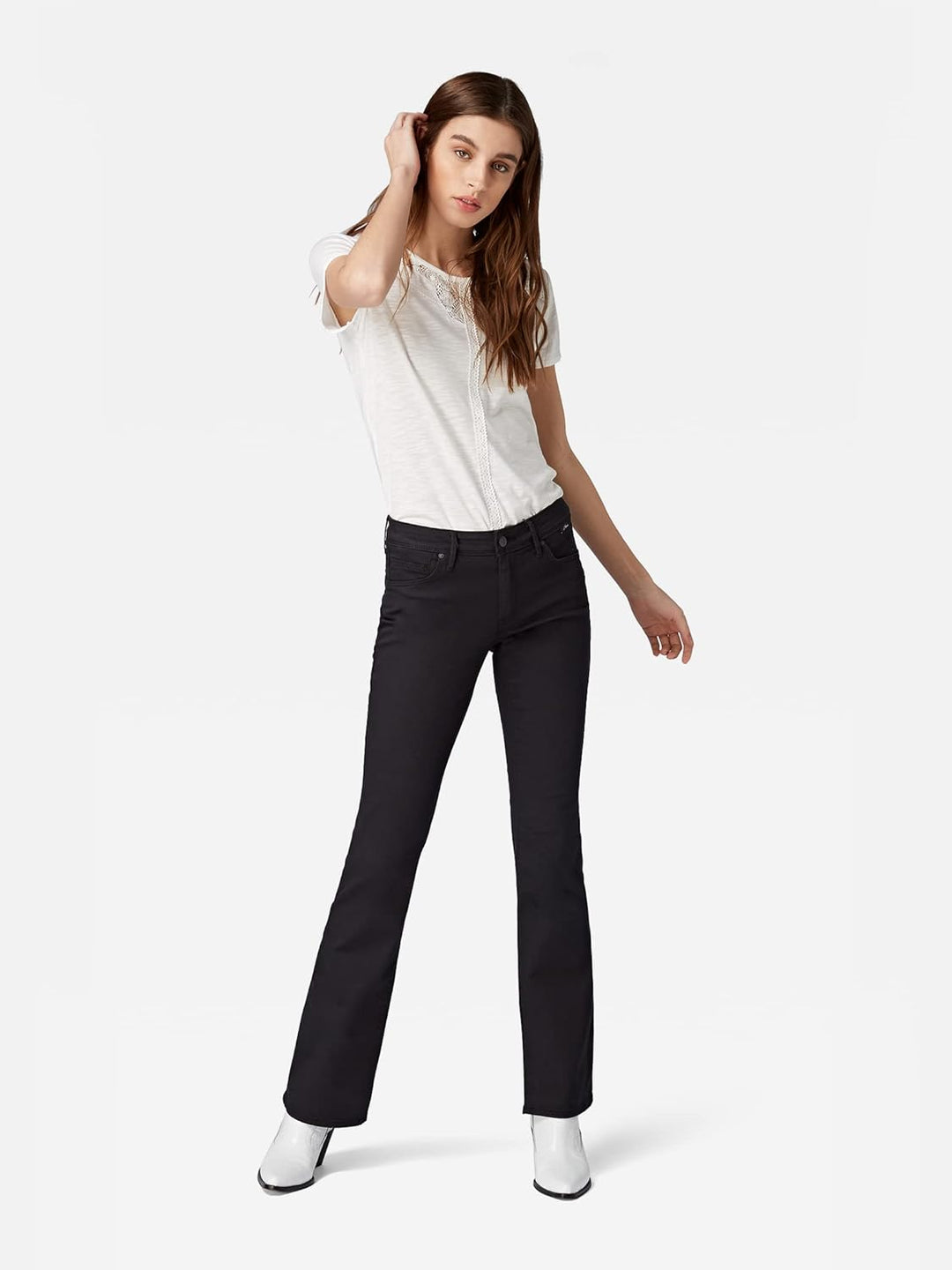 Mavi Damen Jeans Bella - Bootcut 25W / 34L Double Black Str, 25W / 34L Double Black Str