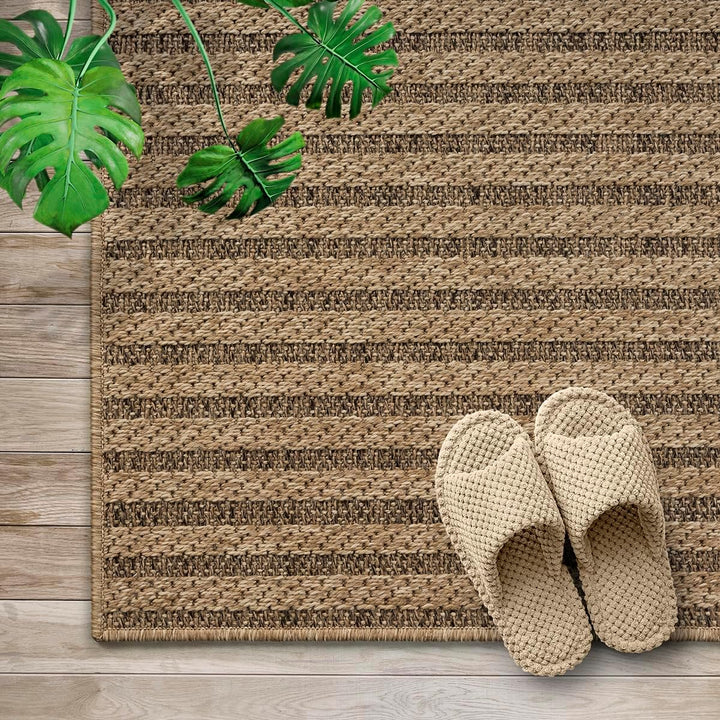 Mia´s Teppiche Soil - wetterfester In- und Outdoor Teppich im Natürlichem Jute-Look, wetterfest, gee