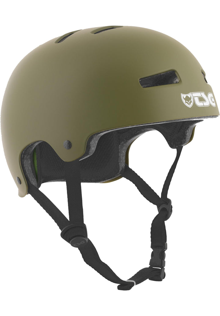 TSG Helm Evolution Solid Color L/XL (57-59cm) grün (satin olive), L/XL (57-59cm) grün (satin olive)