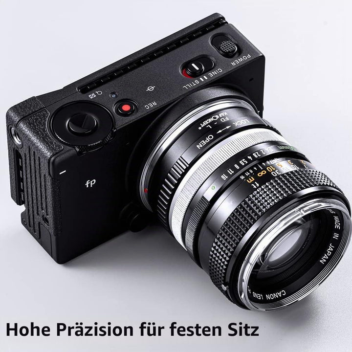 K&amp;F Concept Objektivadapter FD-L Manueller Fokus Kompatibel mit Canon FD &amp; FL 35mm Objektiv auf L Mo