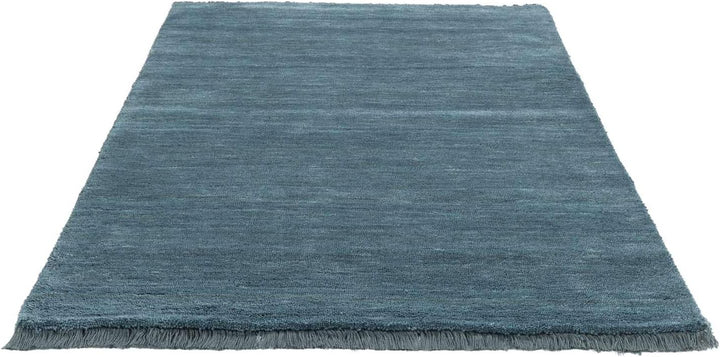 RugVista Handloom Fringes Teppich - Dunkeltürkis 80x120 80 x 120 cm (Rechteckig) Dunkel Teal, 80 x 1