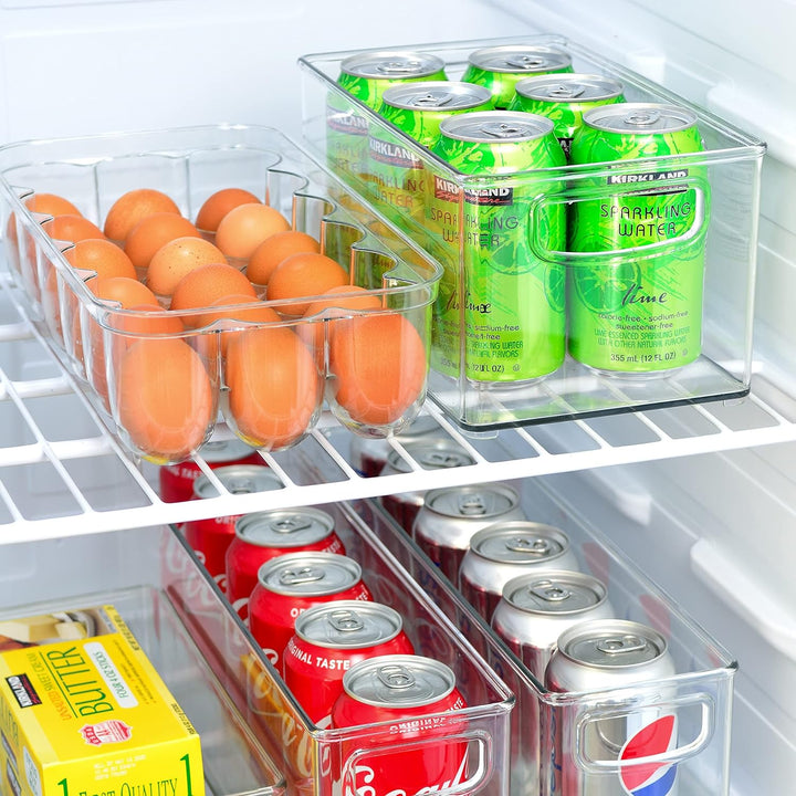 Youngever 2er Set 25 x 15 x 12 cm Kühlschrankbehälter, Speisekammer Organizer, Aufbewahrungsbox Kühl