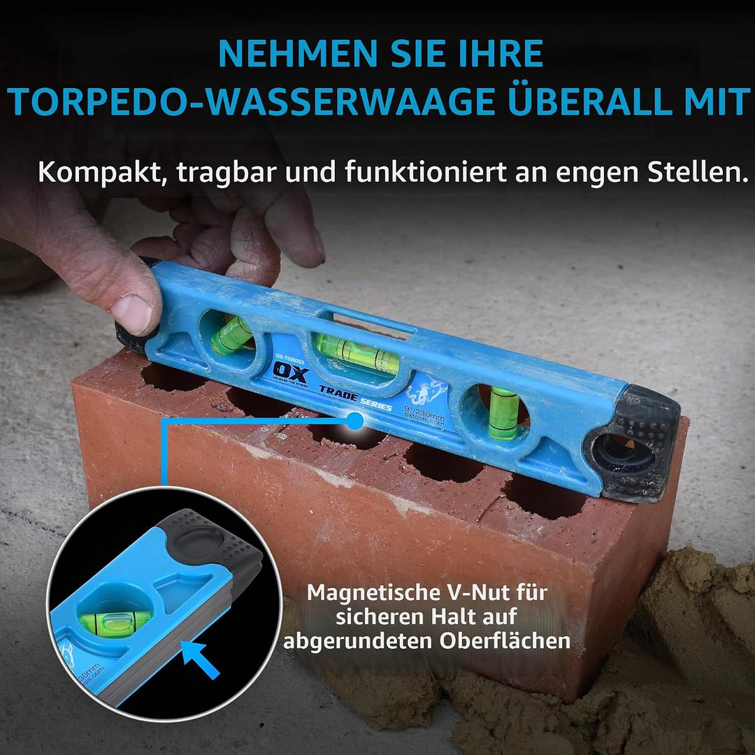 Trade 4 Piece Level Set - 600, 1200 &amp; 1800mm Trade Level and Trade 230mm Torpedo Level 4 Piece Set,