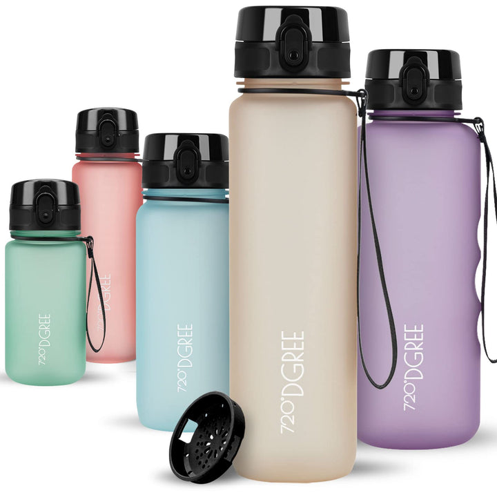 720°DGREE Trinkflasche “uberBottle“ +Sieb - 350ml, 500ml, 650ml, 1000ml, 1,5l, 2l - BPA-Frei - Wasse